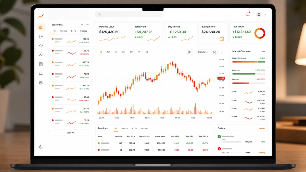 XTB Kzaltic 121 — trading platform dashboard